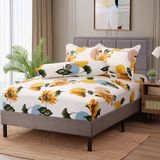 Bộ drap - áo gối Sunflower 017 Cotton cao cấp