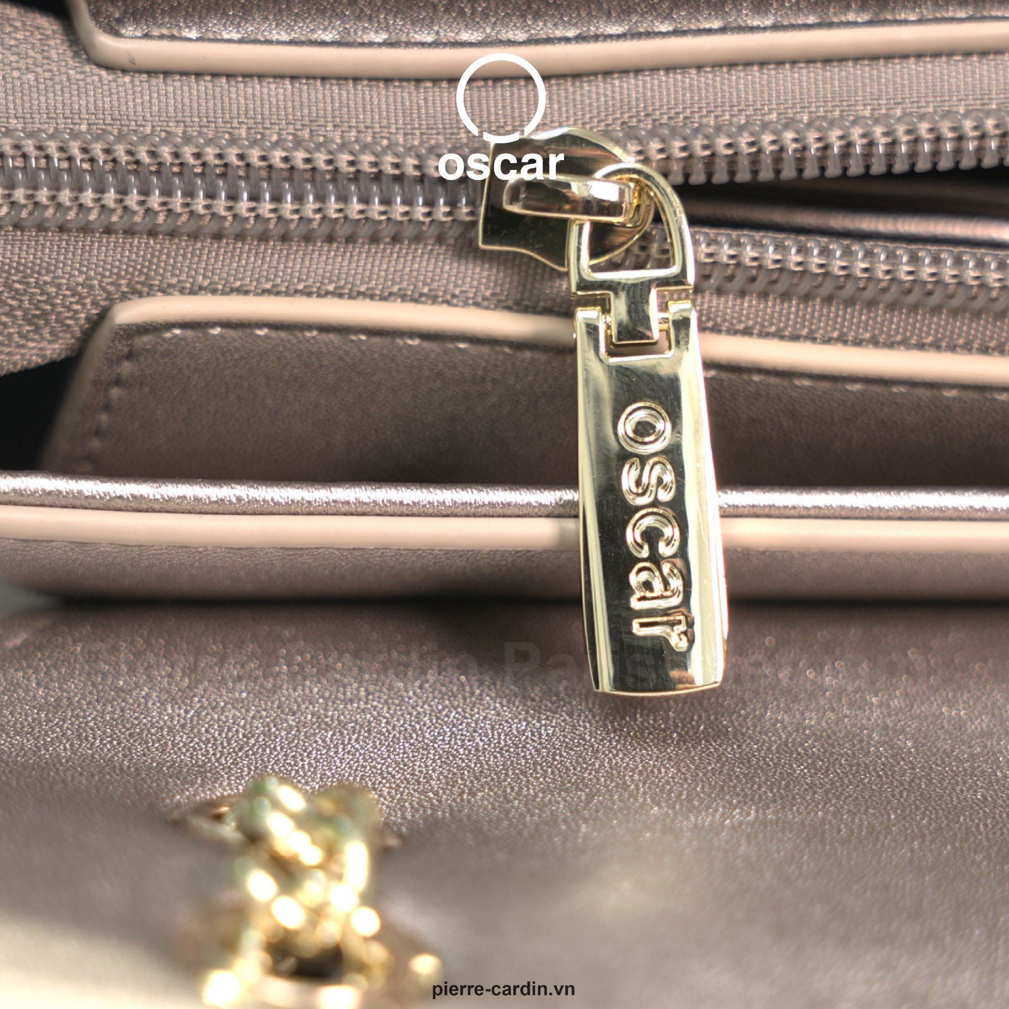 Pierre Cardin Paris Vietnam | Túi Flap Bag Thời Trang Nữ Phong Cách Haute Couture Oscar Fashion - OCWHBSJ 107 (BEIGE)