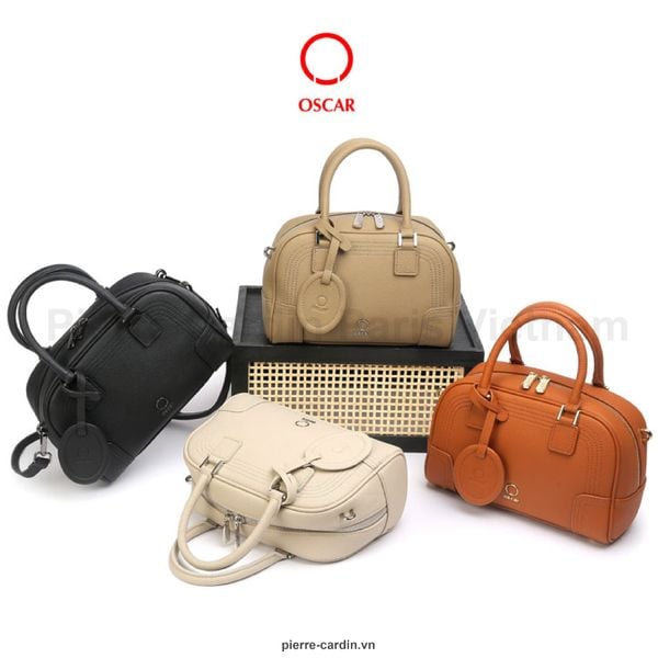 Túi Bowler Bag Da Bò Thật Oscar Fashion Phong Cách Modern Muse - OCWHBLJ 112