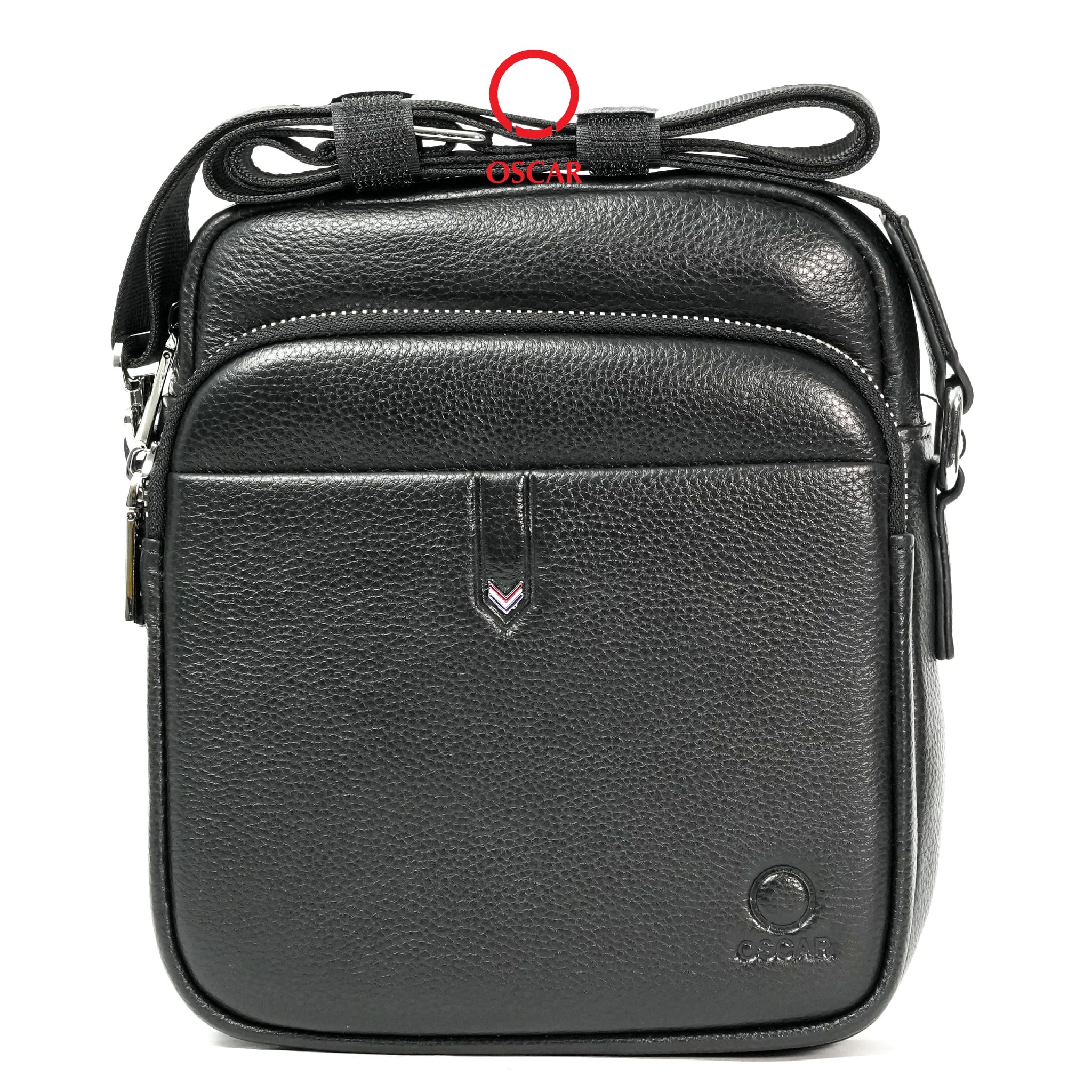 Túi Đeo Chéo Nam Oscar – 067 (Da Vân Hạt Cổ Điển, Thiết Kế Đa Ngăn Tiện Dụng)