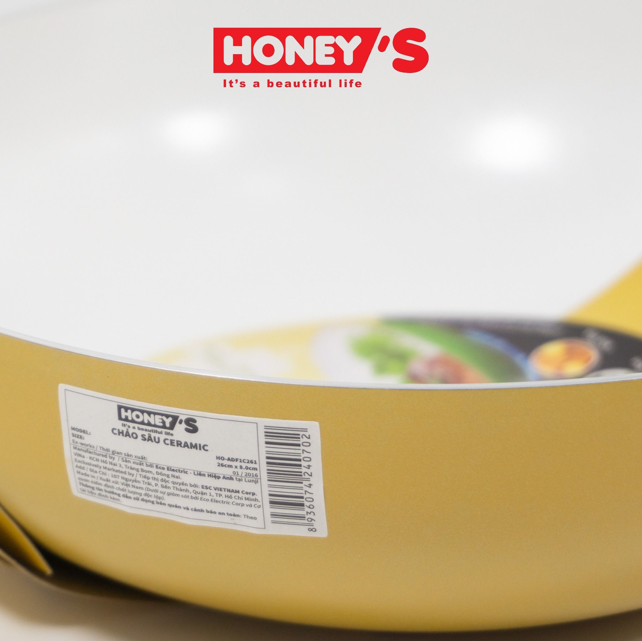 CHẢO SÂU CERAMIC HONEY'S MÀU NGẪU NHIÊN - HO-ADF1C221
