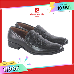 Giày Penny Loafer Vân Cá Sấu Pierre Cardin - PCMFWLG 723 (BROWN)