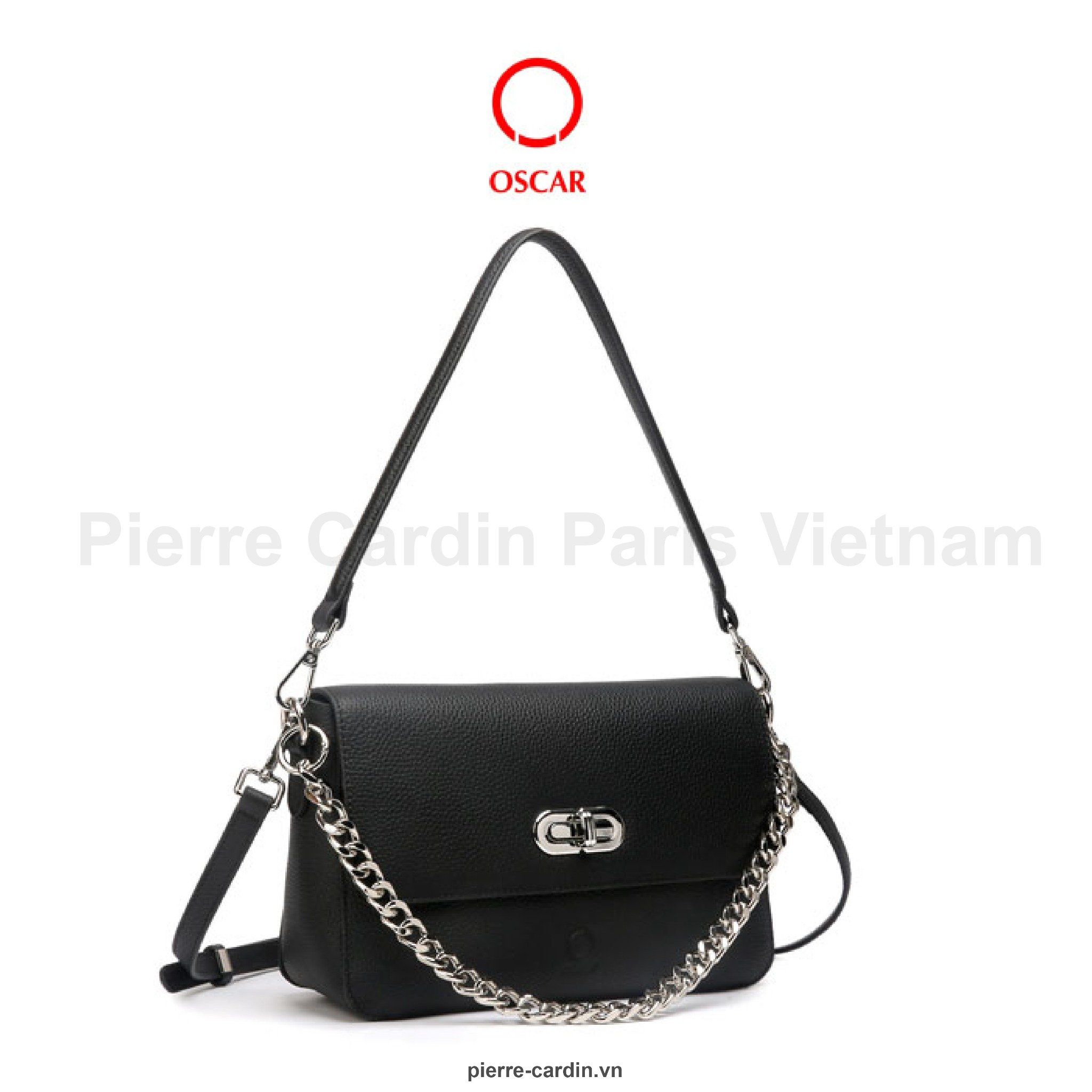 Pierre Cardin Paris Vietnam | Túi Flag Bag Da Bò Thật Oscar Fashion Biểu Tượng Liberty Femininity - OCWHBLJ 116