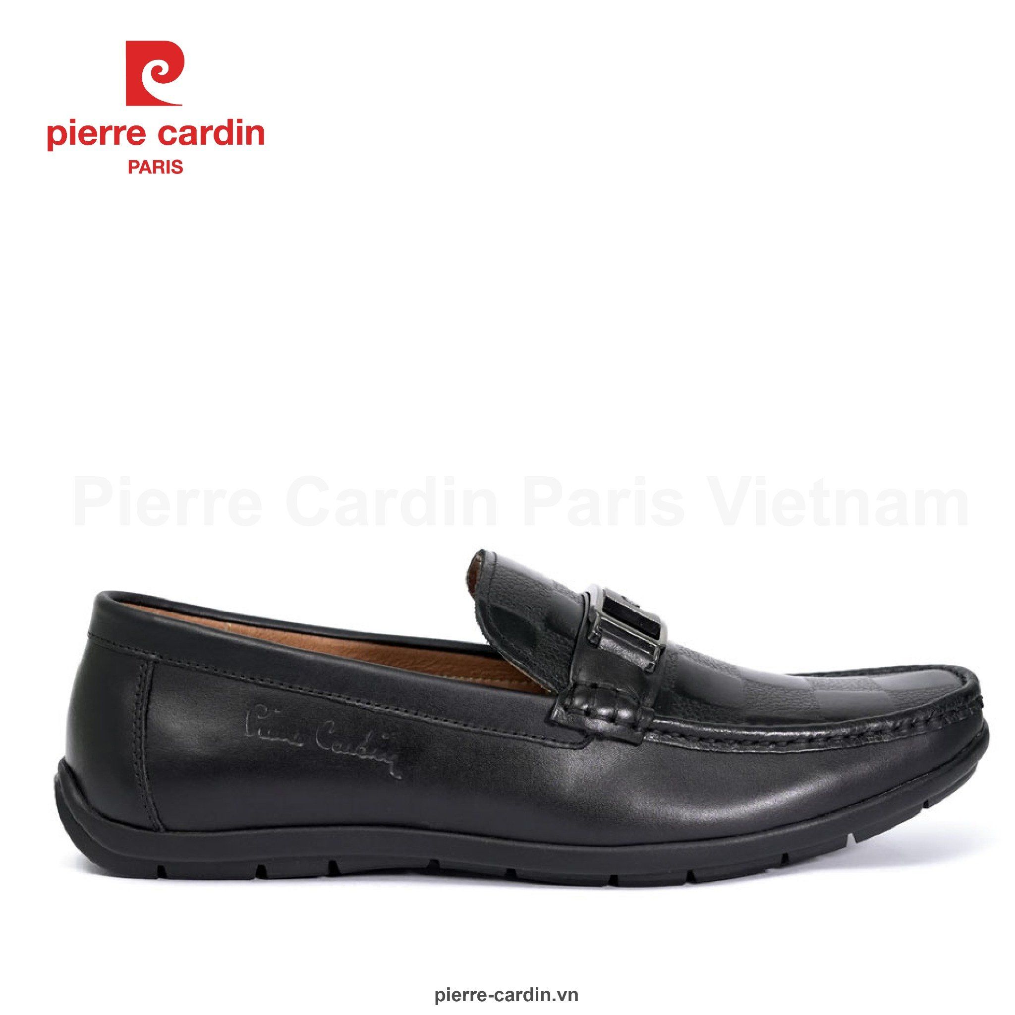 Pierre Cardin Paris Vietnam | Giày Horsebit Moccasins Hàng Hiệu Pierre Cardin - PCMFWLJ 809 (BLACK)