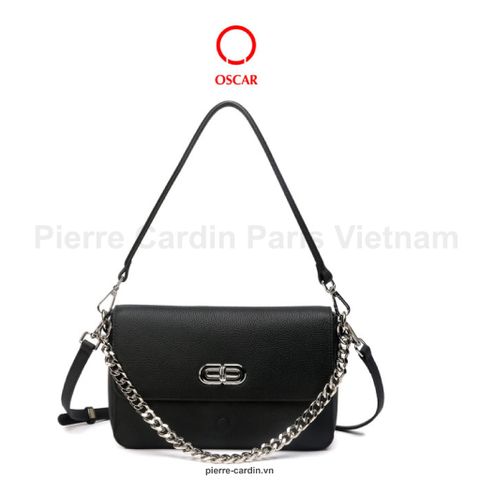 Túi Flag Bag Da Bò Thật Oscar Fashion Biểu Tượng Liberty Femininity - OCWHBLJ 116 (BLACK)