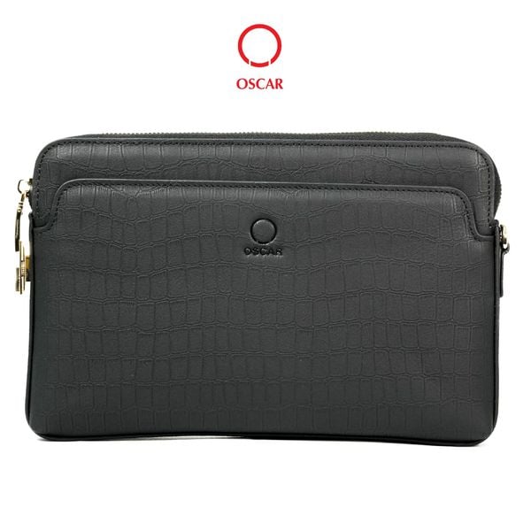 Ví Cầm Tay Nam Oscar - 015 (Clutch Da Phối Vân Cá Sấu Sang Trọng, Thiết Kế Lịch Lãm)
