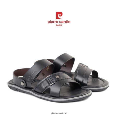 Sandals Da Cao Cấp Pierre Cardin - PCMFWLG 156 (BLACK)