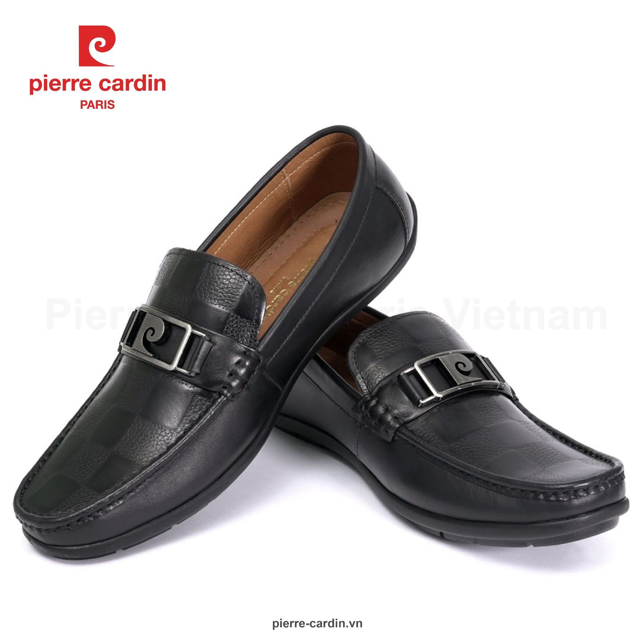 Pierre Cardin Paris Vietnam | Giày Horsebit Moccasins Hàng Hiệu Pierre Cardin - PCMFWLJ 809 (BLACK & BROWN)