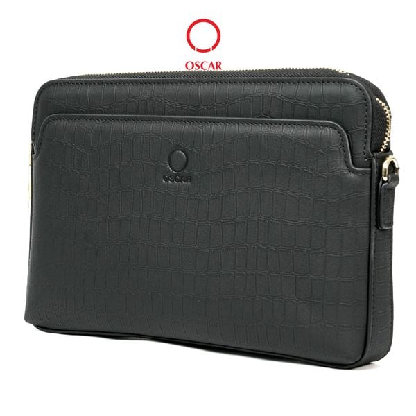 Ví Cầm Tay Nam Oscar - 015 (Clutch Da Phối Vân Cá Sấu Sang Trọng, Thiết Kế Lịch Lãm)