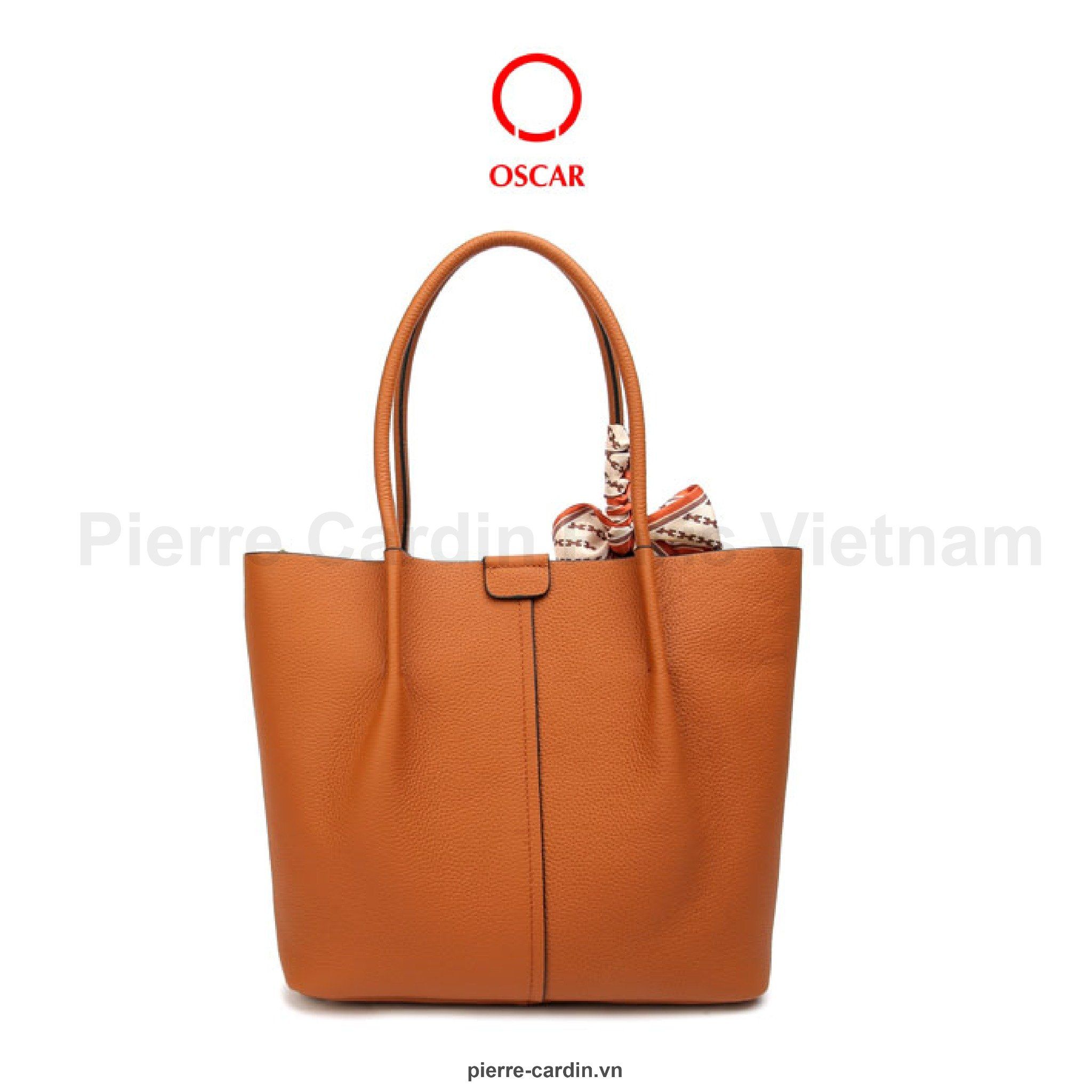 Pierre Cardin Paris Vietnam | Túi Tote Bag Da Bò Thật Oscar Fashion Phong Cách Cổ Điển - OCWHBLJ 114