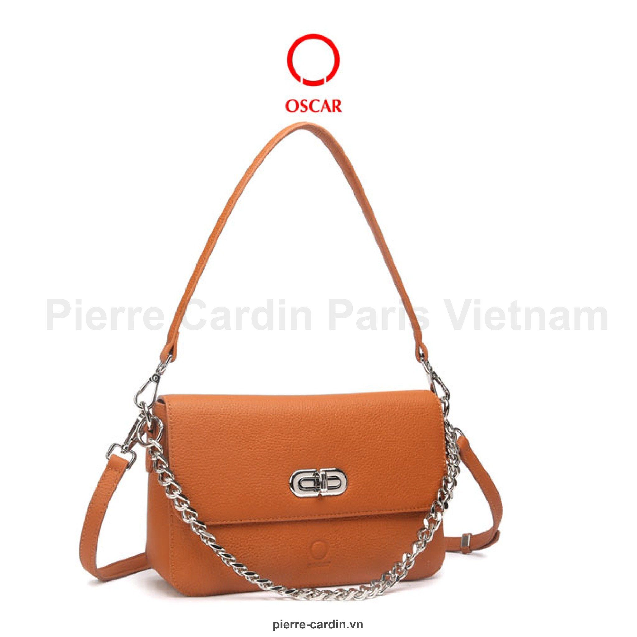 Pierre Cardin Paris Vietnam | Túi Flag Bag Da Bò Thật Oscar Fashion Biểu Tượng Liberty Femininity - OCWHBLJ 116