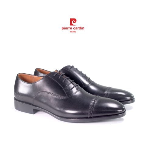 Giày Brogue Oxford Đế Da Pierre Cardin - PCMFWLH 362 (BLACK)