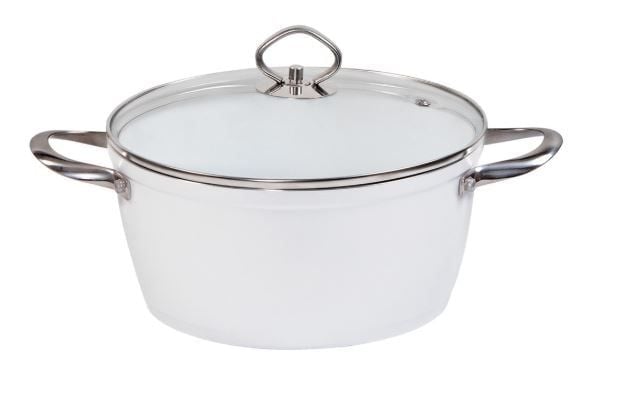 Nồi Ceramic Honey's HO-AP2C221 size 22 cm màu trắng  (dùng được bếp từ)