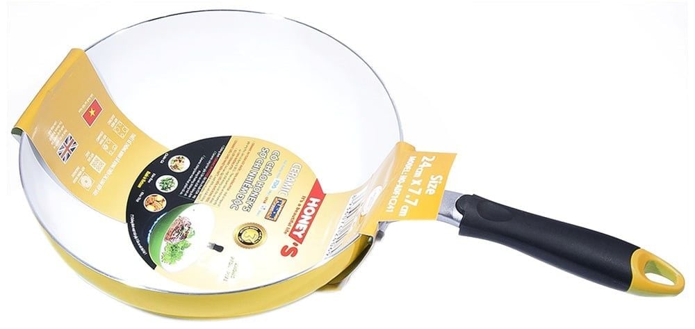 CHẢO SÂU CERAMIC SIZE 24CM MÀU NGẪU NHIÊN  HO-ADF1C241