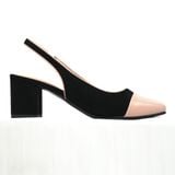 [Giao Hoả Tốc 3h] Giày Cao Gót Slingback Pierre Cardin Mã 303 - Gót Vuông Phối Màu Sang Trọng