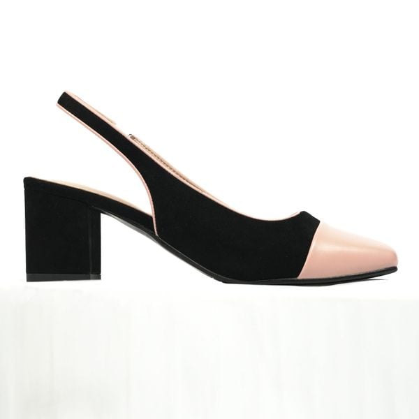 [Giao Hoả Tốc 3h] Giày Cao Gót Slingback Pierre Cardin Mã 303 - Gót Vuông Phối Màu Sang Trọng