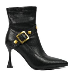 Giày Boots Nữ Pierre Cardin - 298 (Da Thật Vân Hạt, Gót Thanh Mảnh & Khóa Đồng Sang Trọng)