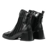 Giày Boots Nữ Pierre Cardin - 299 (Da Thật Vân Cá Sấu, Gót Khối Quyền Lực & Mũi Vuông Thời Thượng)