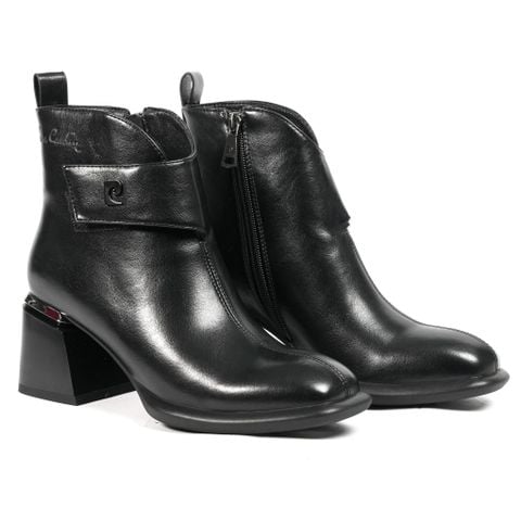 Giày Boots Nữ Pierre Cardin - 300 (Da Thật Cao Cấp, Thiết Kế Gót Khối Hình Học Hiện Đại)
