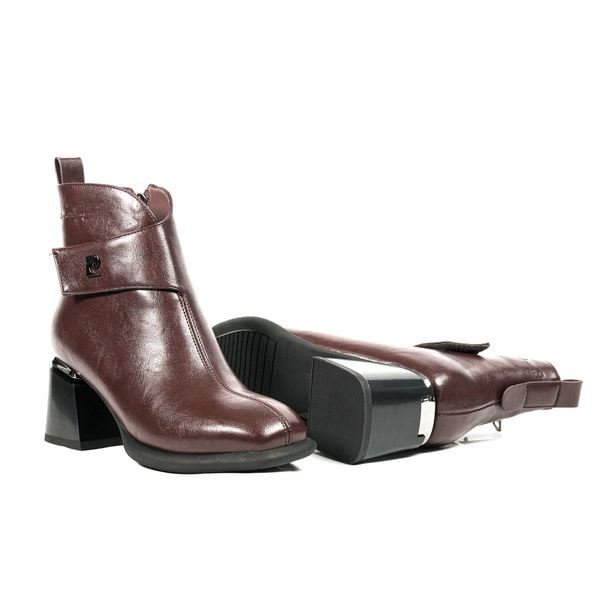 Giày Boots Nữ Pierre Cardin - 300 (Da Thật Cao Cấp, Thiết Kế Gót Khối Hình Học Hiện Đại)