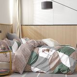 Bộ drap - áo gối Vintage 019 Cotton cao cấp