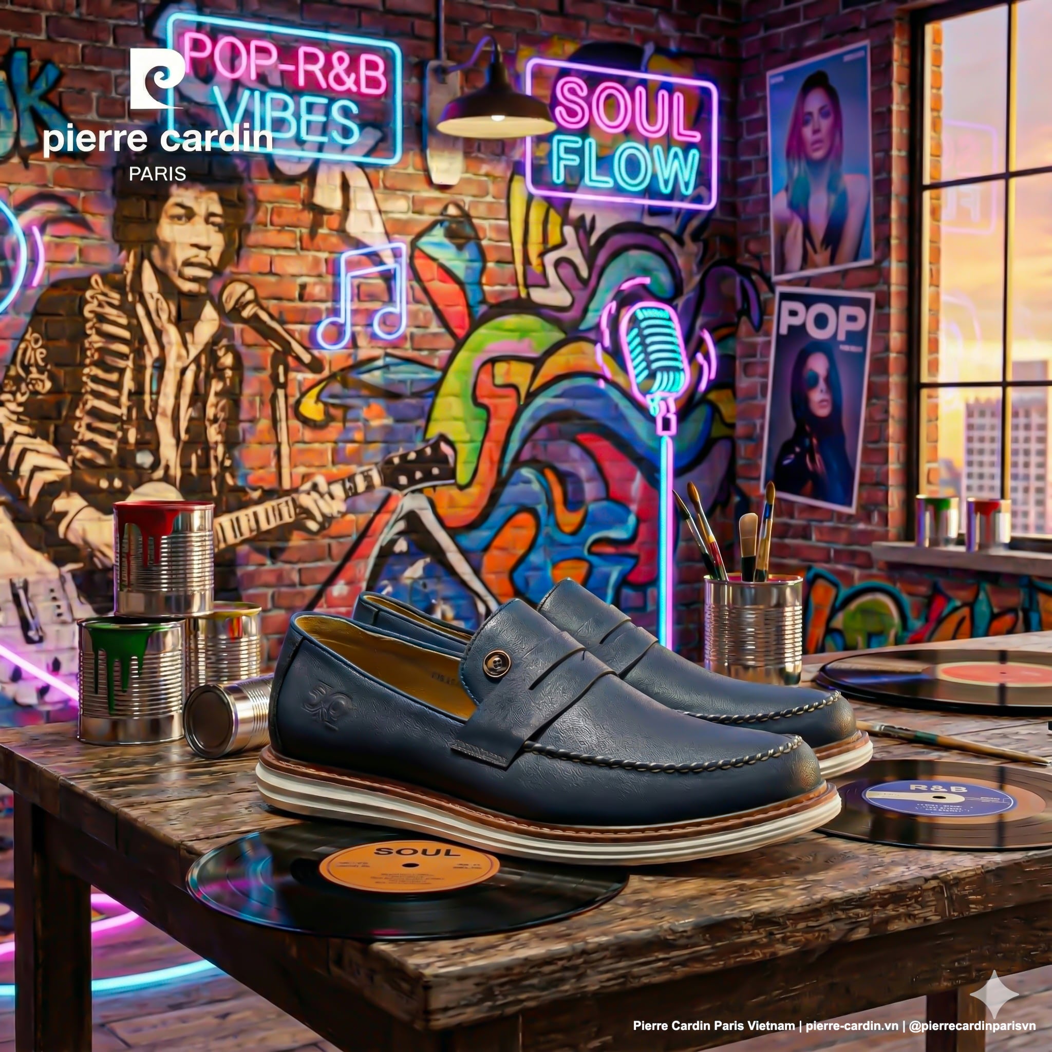 Giày Casual Phong Cách Nghệ Sĩ Âu – Mỹ Pierre Cardin – PCMFWLJ 535
