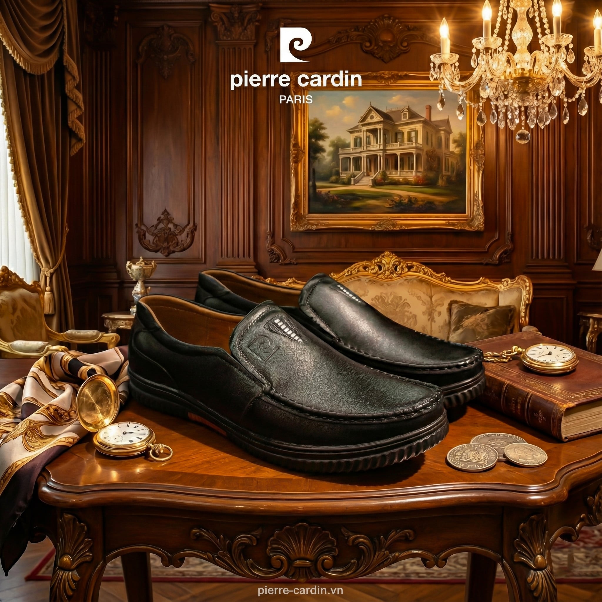 Giày Black Loafer Cao Cấp Pierre Cardin – PCMFWLH 801