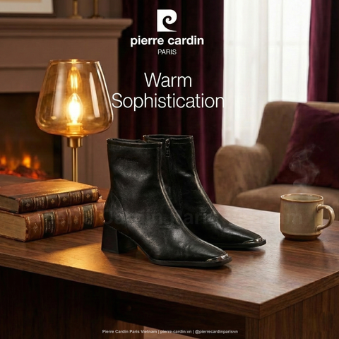 Giày Bốt Nữ Cổ Thấp Da Trơn Phong Cách Warm Sophistication Pierre Cardin - PCWFWSJ 295