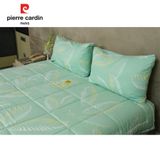 Bộ drap - áo gối lá xanh ngọc 003 Tencel Silky