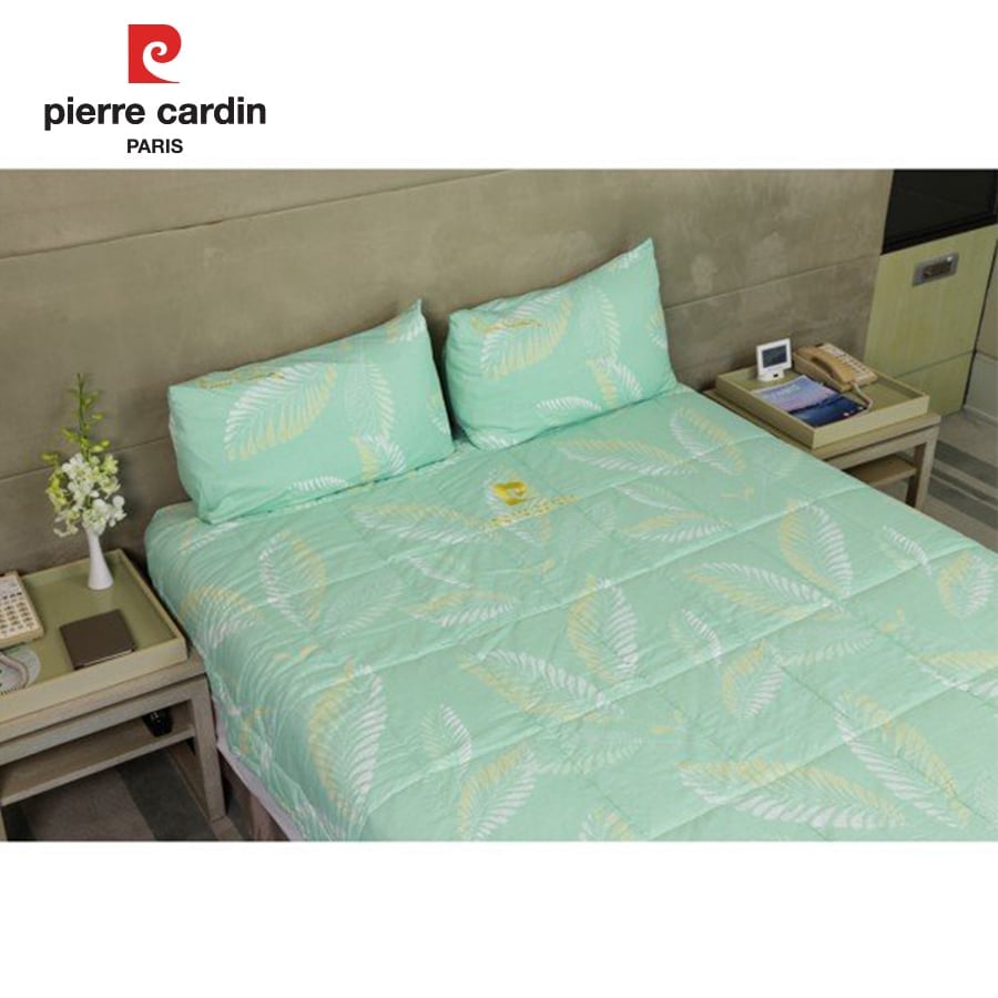 Bộ drap – áo gối lá xanh ngọc 003 Tencel Silky