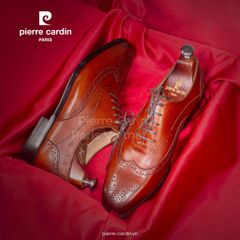 Giày Brogue Oxford Đế Da Pierre Cardin - PCMFWLG 357 (GOLD)
