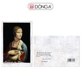 Postcard - Leonardo Da Vinci - Người đàn bà và con chồn 1488-1491