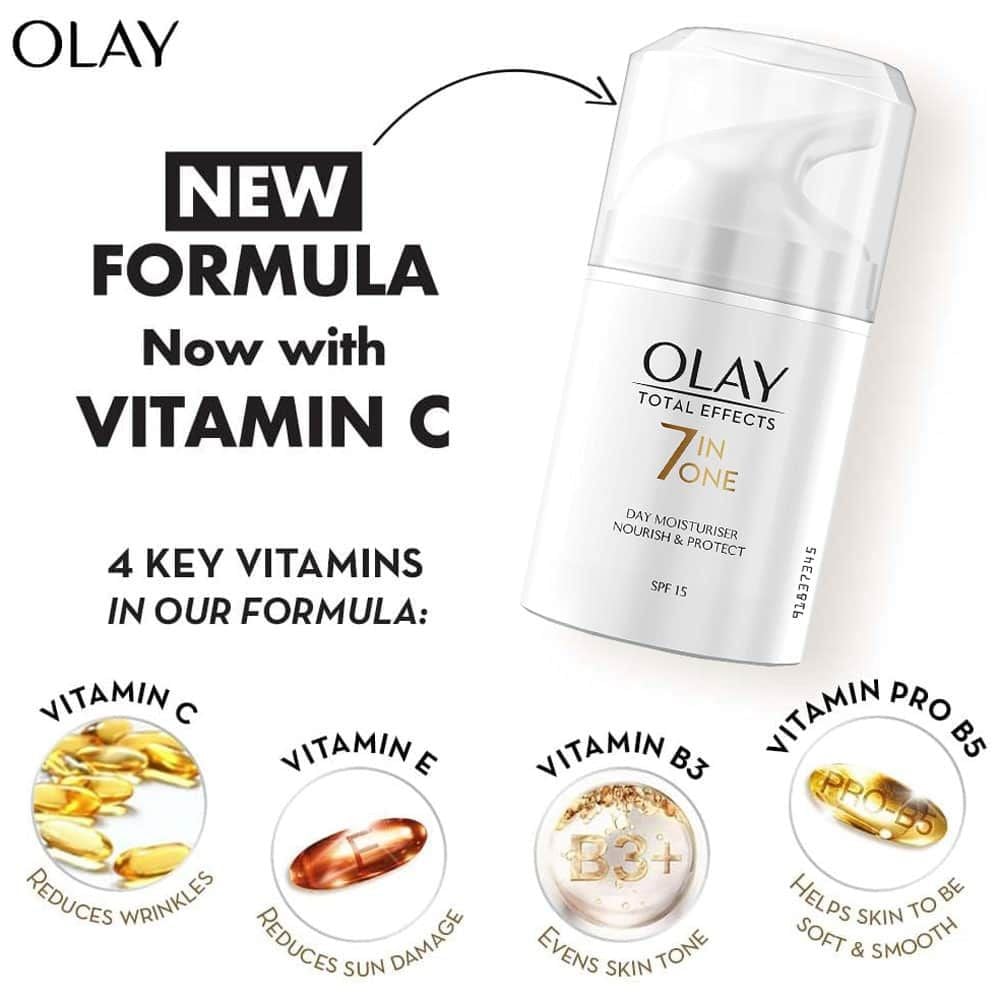  [Bản UK] Kem Dưỡng Ban Ngày Olay Total Effects 7 In One Day Moisturiser Nourish & Protect SPF15 50ml 