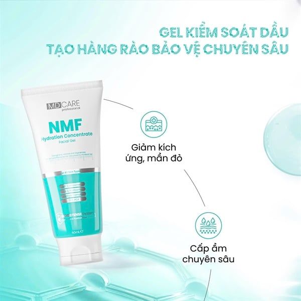  Gel Kiểm Soát Dầu, Tái Tạo Da MD CARE NMF Hydration Concentrate Facial Gel 50ml 