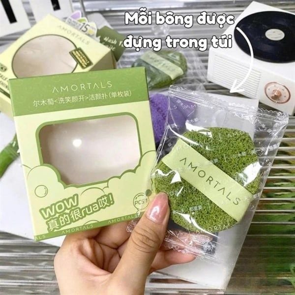  Bông mút rửa mặt bọt biển Amortals 
