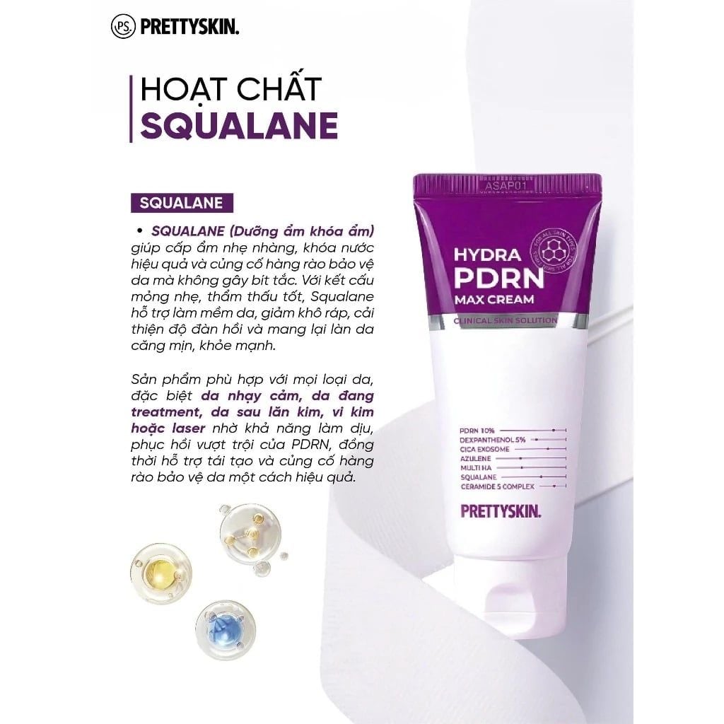  Kem Dưỡng Ẩm, Sáng Da, Cải Thiện Nếp Nhăn PrettySkin Hydra PDRN Max Cream 60ml 
