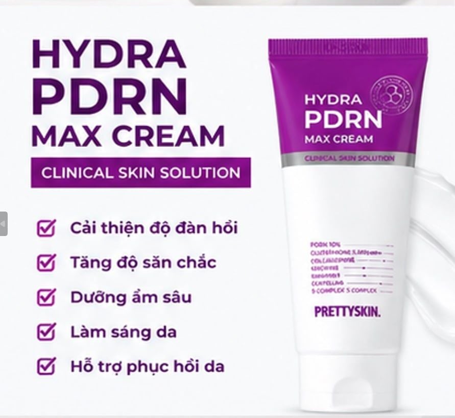  Kem Dưỡng Ẩm, Sáng Da, Cải Thiện Nếp Nhăn PrettySkin Hydra PDRN Max Cream 60ml 