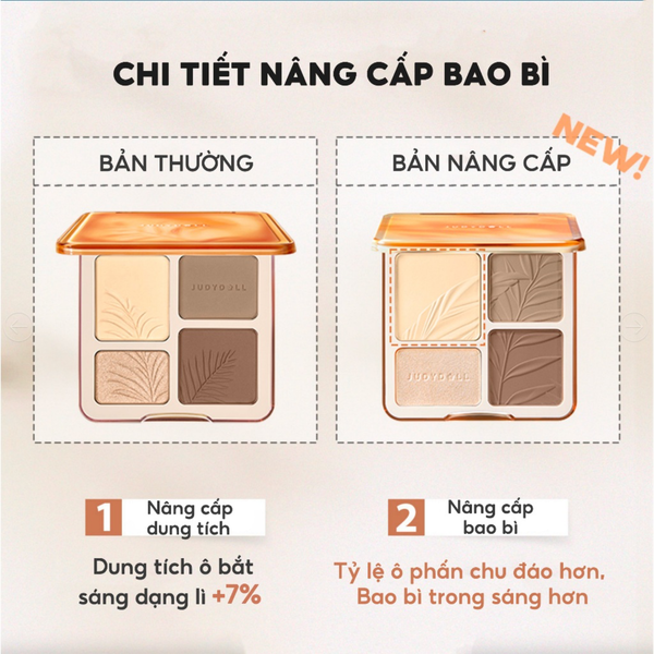  Phấn Tạo Khối & Bắt Sáng Judydoll Highlight & Contour 9g 