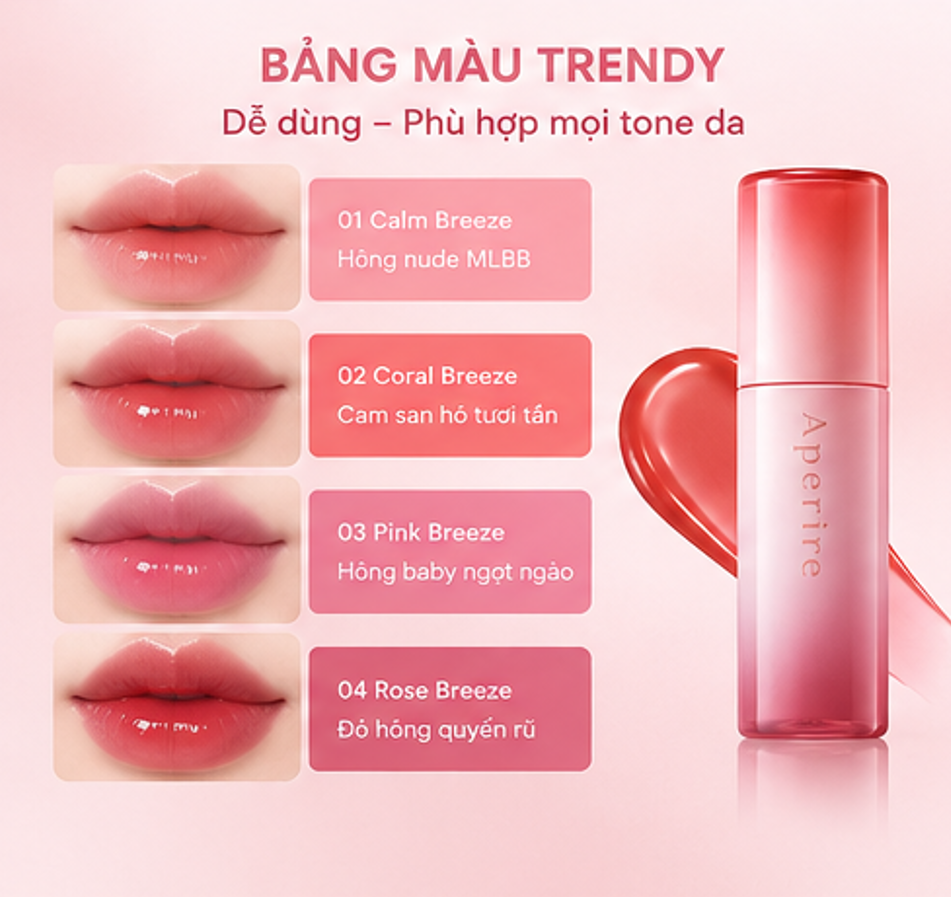  Son Tint Bóng Aperire Breeze Dewy Tint 4.5g 