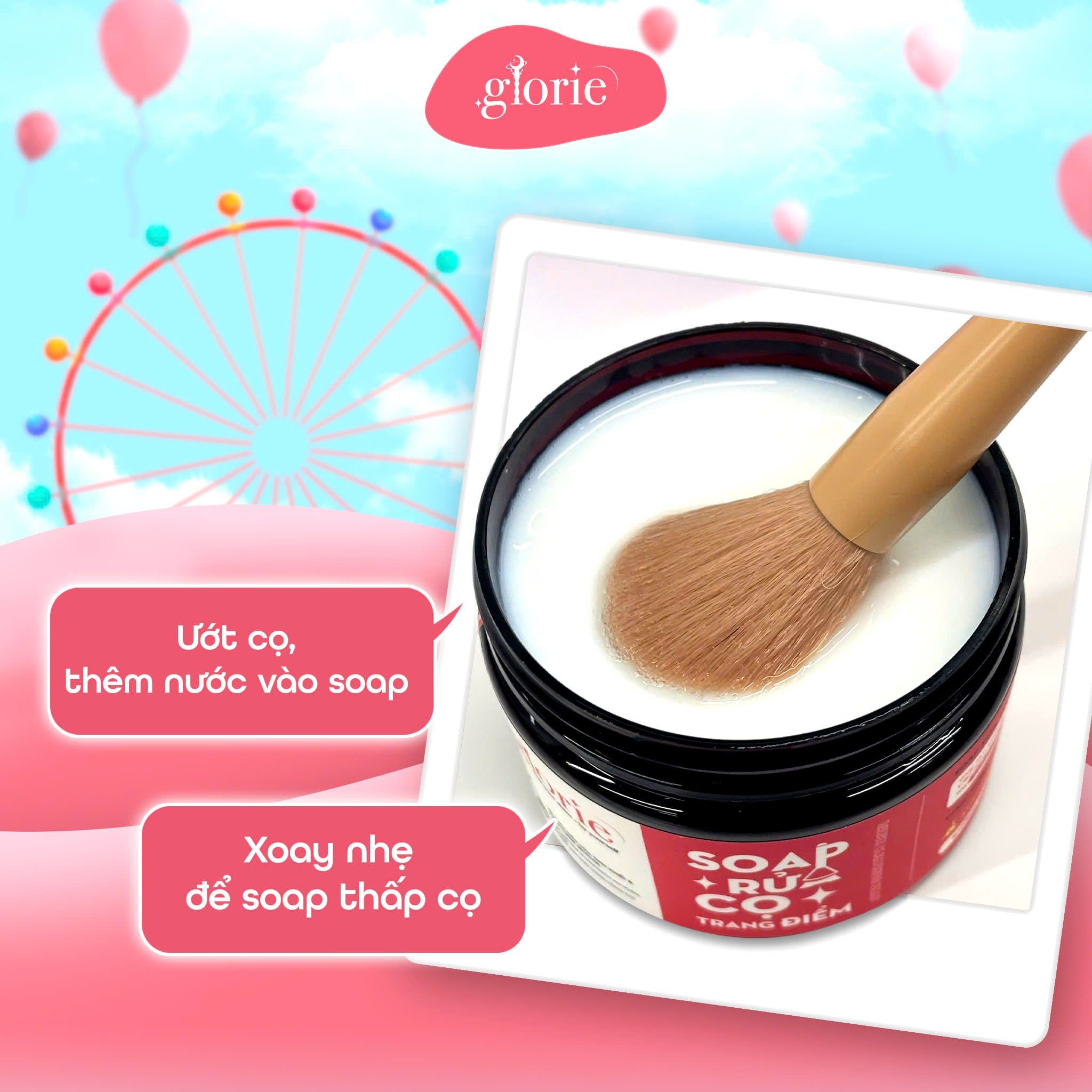  Soap Rửa Cọ Trang Điểm Glorie Brush Cleansing Soap 130g 
