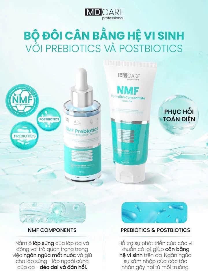  (TẶNG KÈM 1 MIẾNG MẶT NẠ MD CARE) Kem Dưỡng Kiềm Dầu, Tái Tạo Da MD CARE NMF Hydration Concentrate Facial Gel 50ml 