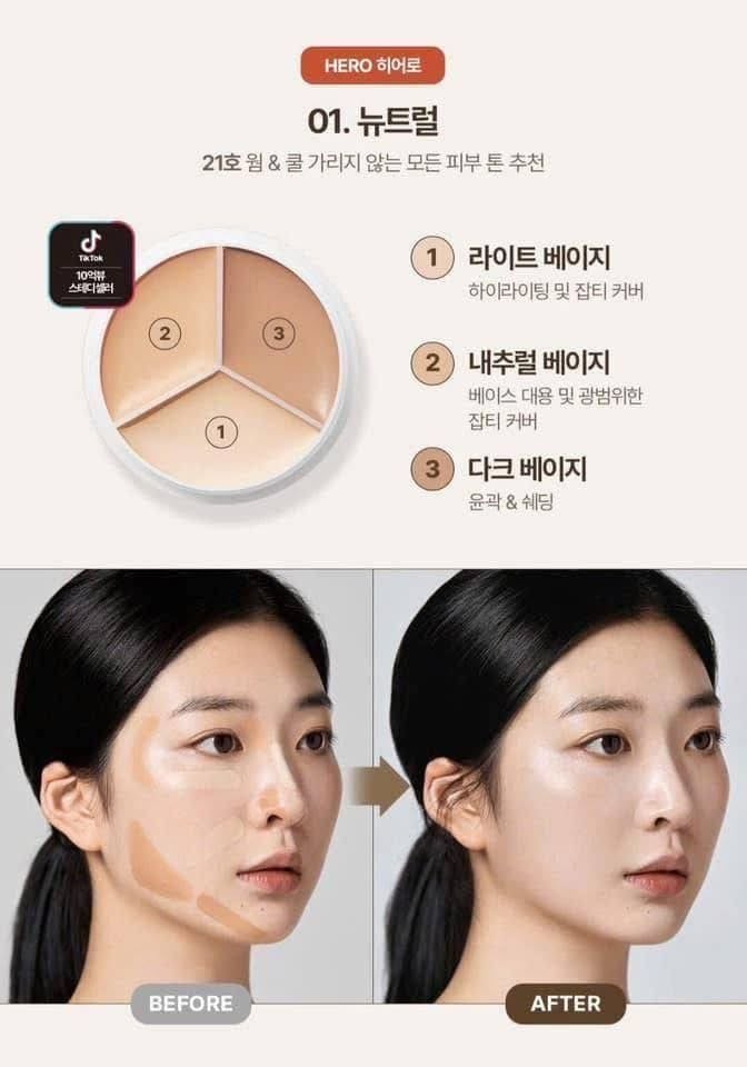  (TẶNG KÈM CỌ) Kem Che Khuyết Điểm Tfit Cover Up Pro Concealer 15g 