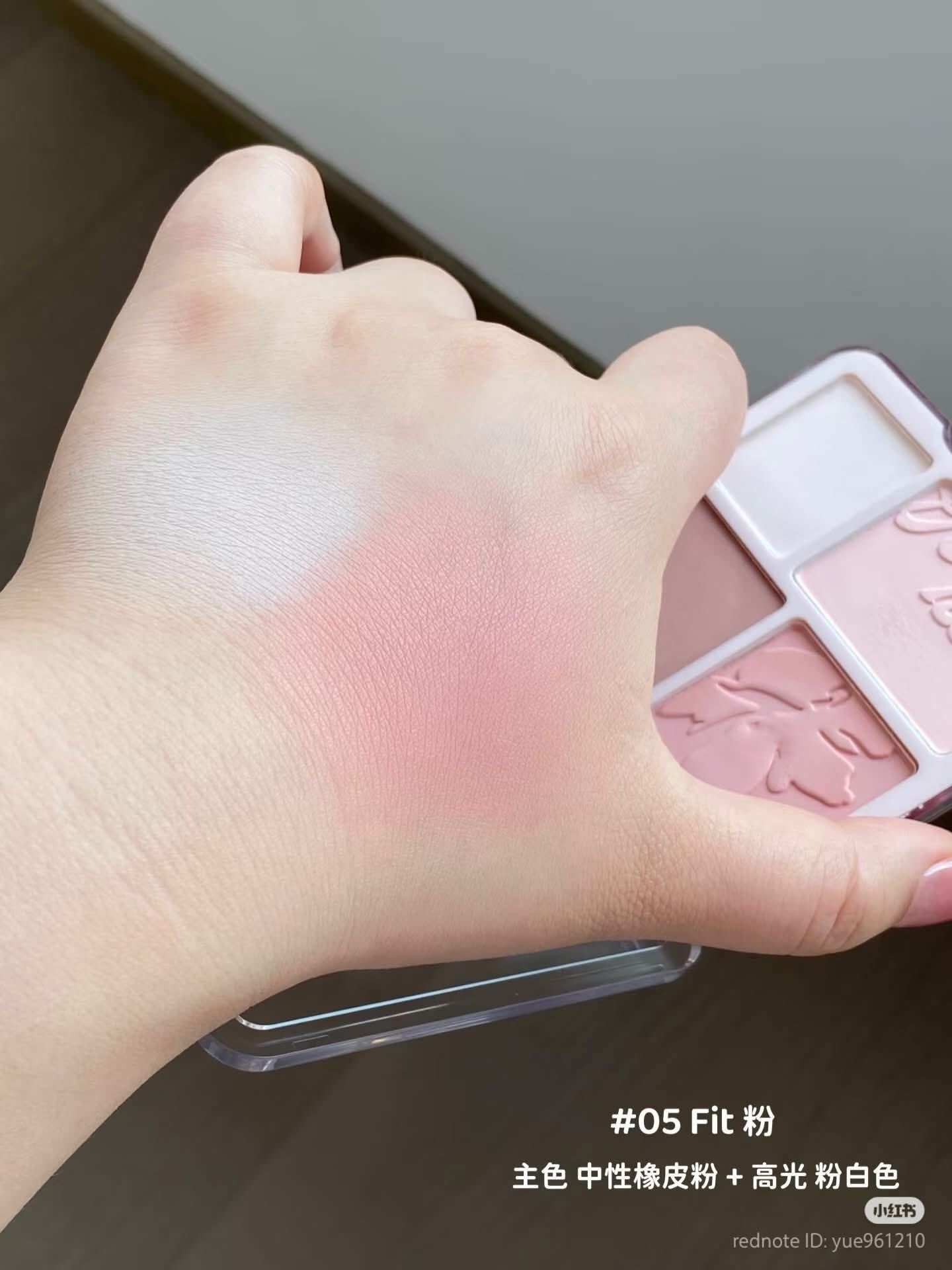  (TẶNG PUFF NGÓN TAY) Phấn Má Hồng & Bắt Sáng 4 Ô Judydoll Blush & Highlight Palette 9g 