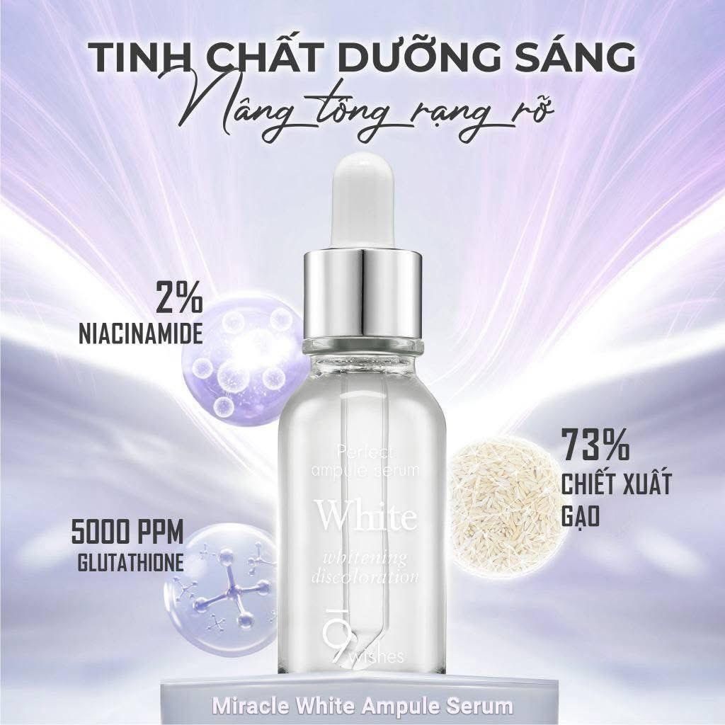  (SALE) Tinh chất Cấp ẩm, Làm Sáng Da 9Wishes Ampule Serum 