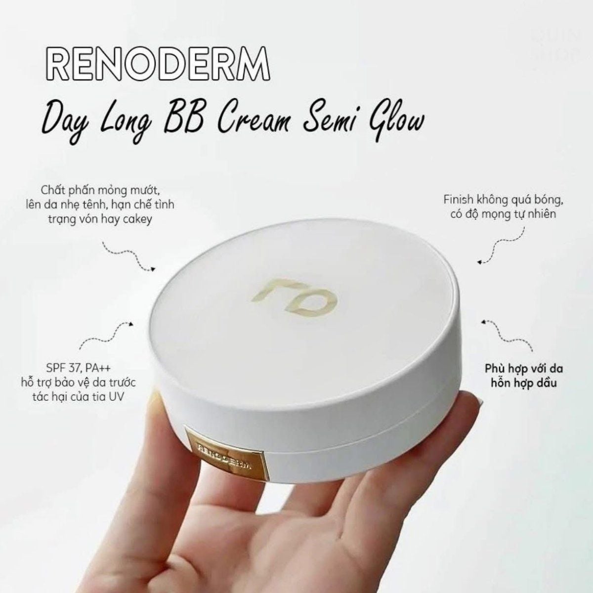 (Mẫu mới) Phấn Nước Renoderm Day Long BB Cream 15g 