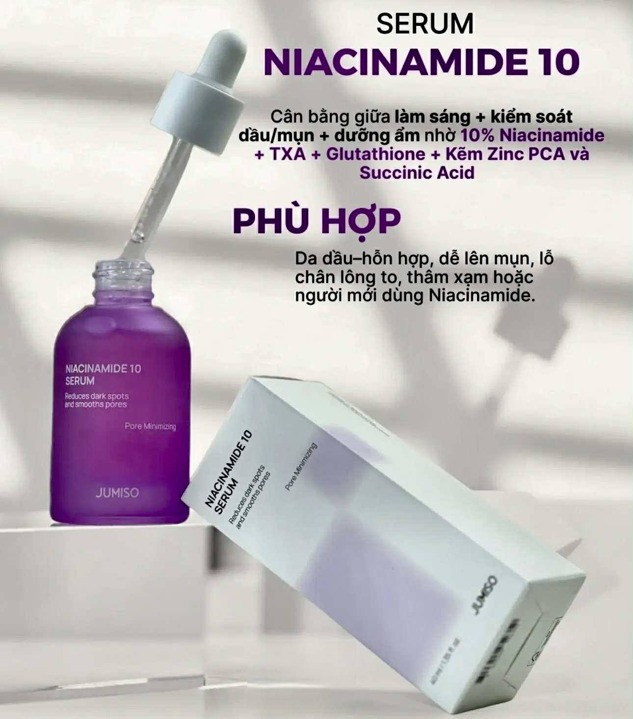  Tinh Chất Dưỡng Sáng, Mờ Thâm Jumiso Niacinamide Serum 40ml 