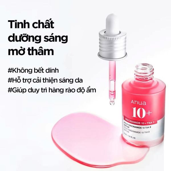  (Mẫu mới) Tinh Chất Dưỡng Trắng, Mờ Thâm Anua Niacinamide 10% + TXA 3% Serum 30ml 