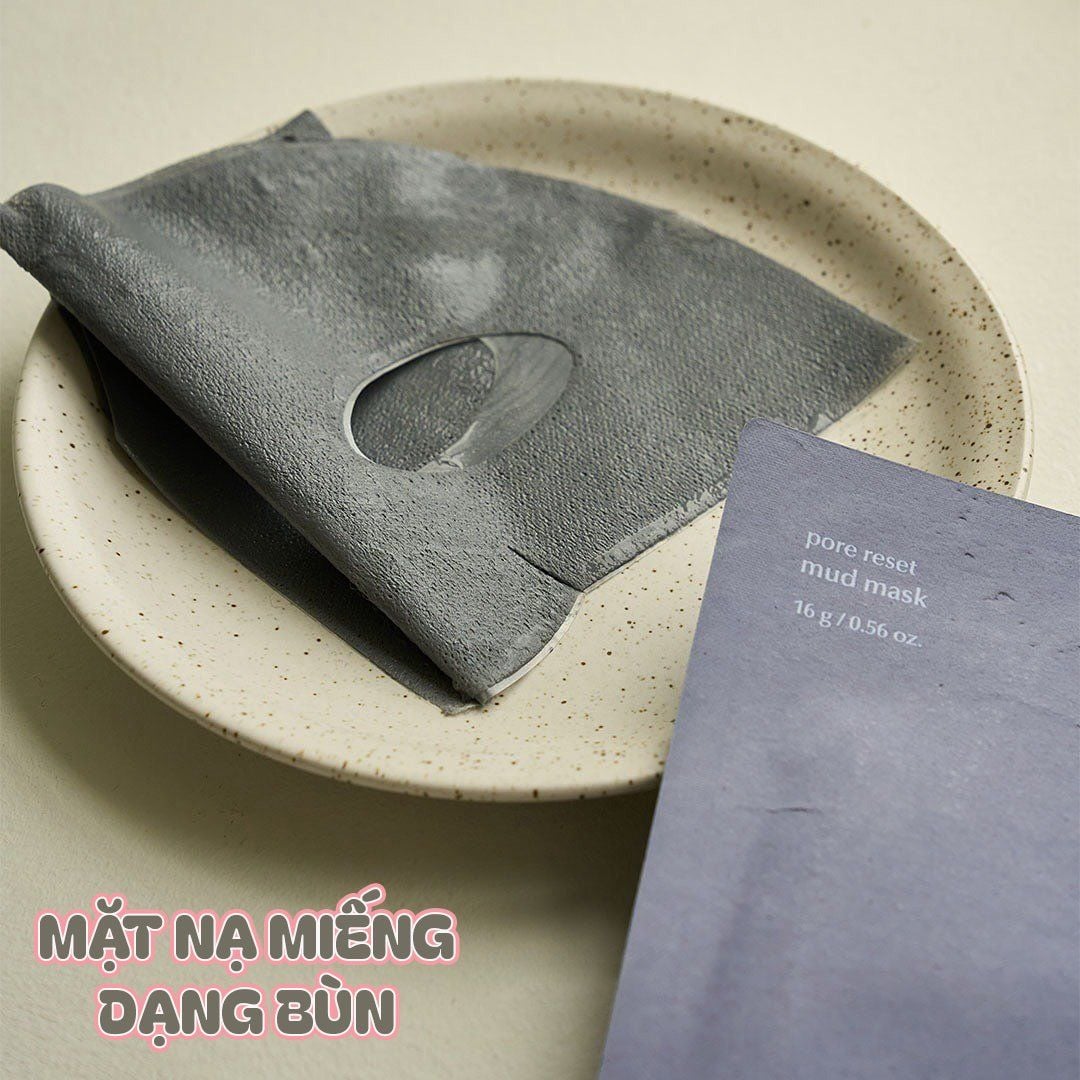  Mặt Nạ Bùn Kiềm Dầu, Giảm Mụn Luvum Pore Reset Mud Mask 16g (1 miếng) 