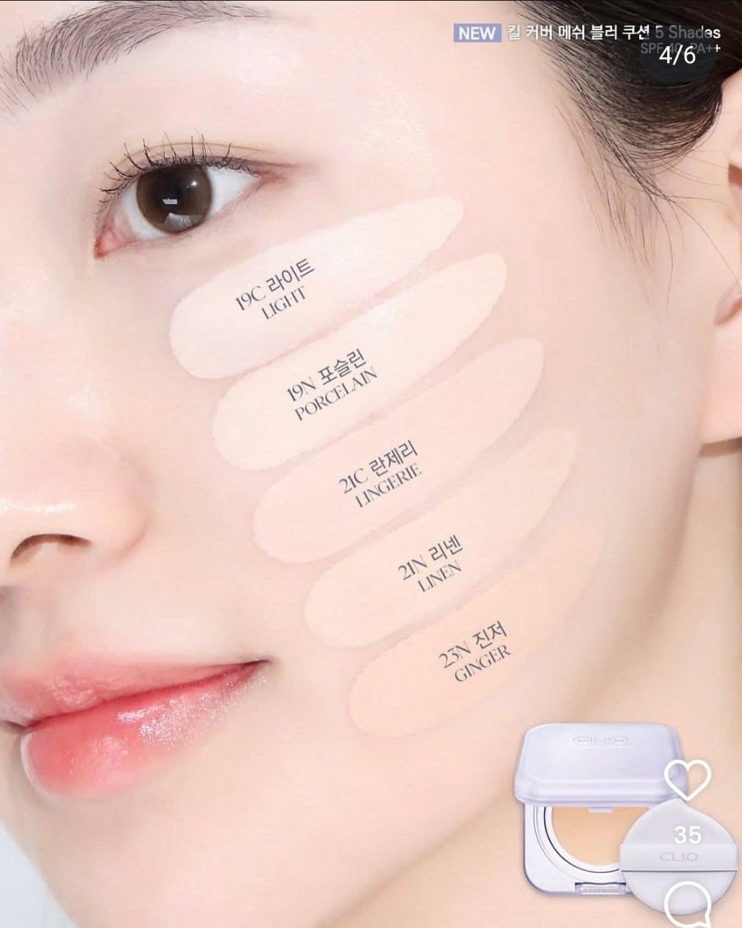  (Kèm lõi) Phấn Nước Mịn Lì, Che Phủ Clio Kill Cover Mesh Blur Cushion 15g*2 