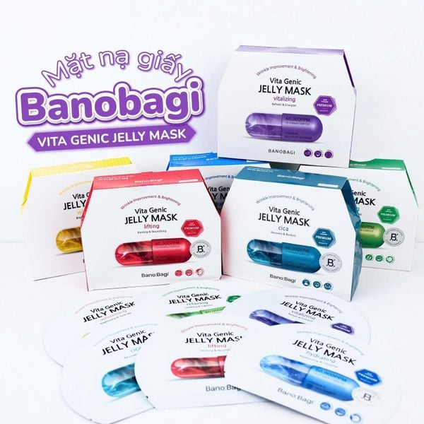  (Mẫu mới) Mặt nạ giấy cấp ẩm, dịu da Banobagi Vita Genic Jelly Mask 30g (1 miếng) 